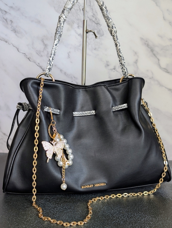 Badgley Mischka Handbags - Badgley Mischka Bag With Snake Print Accents